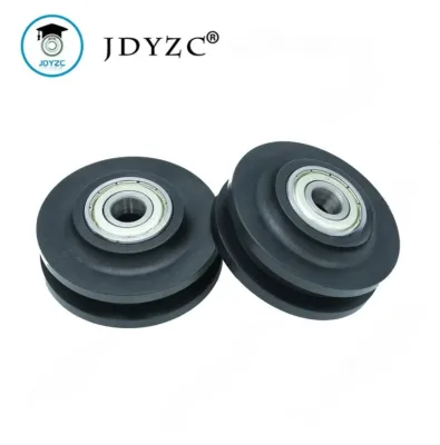 6201Z Single Groove Bearing Pulley Wheel Black Nylon Guide Roller Industrial Pulley Wheel for Light Load Belt Transmission