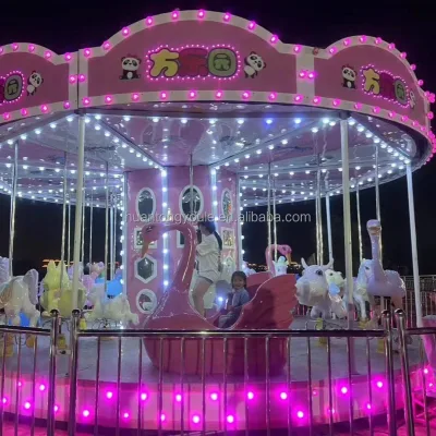 Amusement Equipment, Large Outdoor Parks, Shopping Malls Squares Joyful Areas, Double Decker Luxury Carousel Project Facilities