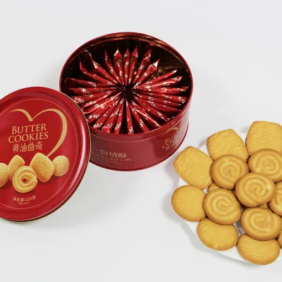 Gift Set Sandwich Biscuits 140g Canned Cookies Assort Cookie Can Sweet Biscuits Butter Cookies Biscuits