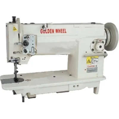 brand new Golden Wheel CS-8113 Double Needle Compound Feed Heavy Duty Lockstitch Sewing Machine