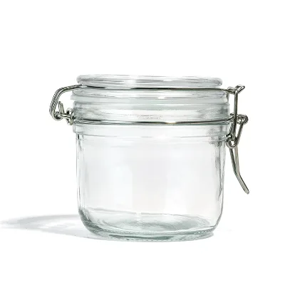 Hot Sales Honey Jar Food Storage Glass Jar Glass tank clear tank with Rubber Sealing Ring