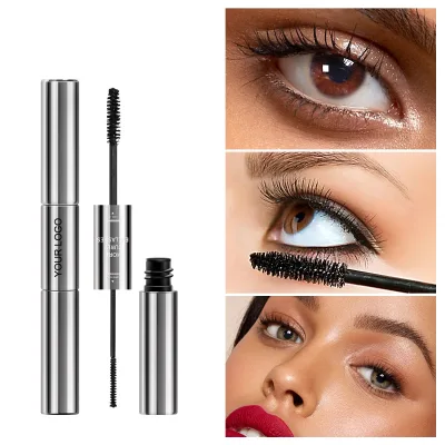 Private Label Vegan Silver Plated Tubing Mascara Wholesale Custom Waterproof Volume Eyelash Extensions Double Sided Mascara