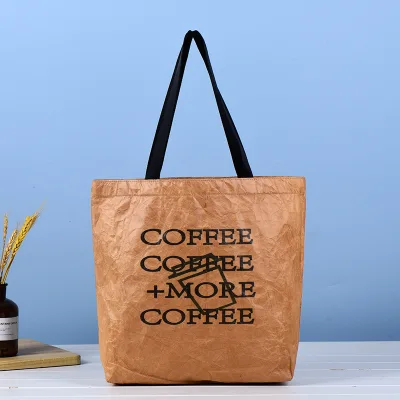 Tyvek Biodegradable Paper Bags Long Tear-Resistant Water-Proof Zipper Closure ISO9001 Certified Advertising Shoulder Bag