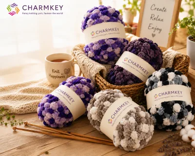 Factory Price for Fancy Dyed High Quality 100% Polyester Pompom Yarn for Hand Knitting