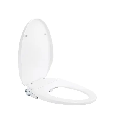Smart White PP Material Bidet Toilet Seat Cover Simple Slim Round Multi-Washing Self Cleaning