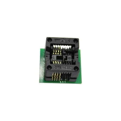 OTS-16-03 SOIC8 SOP8 to DIP8 Wide-body Wide 150/200mil Programmer Adapter Socket Blue SA602 IC Test Conversion Burner.