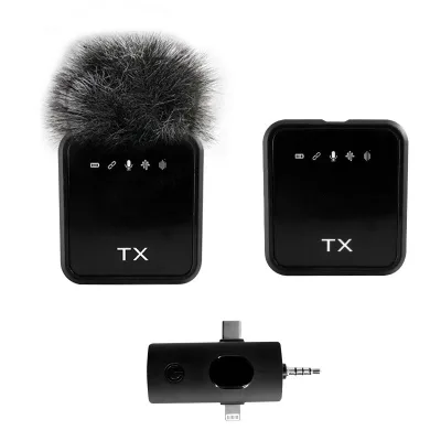 F11-2 F15 Connector 3 in 1 HandsFree Reporting Lapel for Mobile Phone Street Interview