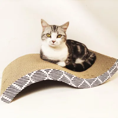 Customized Undulating Type Modern Corrugated Scratcher Cardboard Toys Pet Supplies Cat Scratchboard