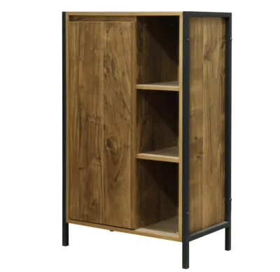 Hot Selling 1 Cupboard 3 Shelves Modern Vintage Wood Safer Storage Space for Bathroom Living Room Furniture Organizer Mango Oak