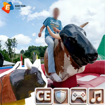 Top Selling Elastic Good PVC Bouncer Safe Inflatable Mechanical Bull Ride with 3-speed Adjustation for Kids Adults