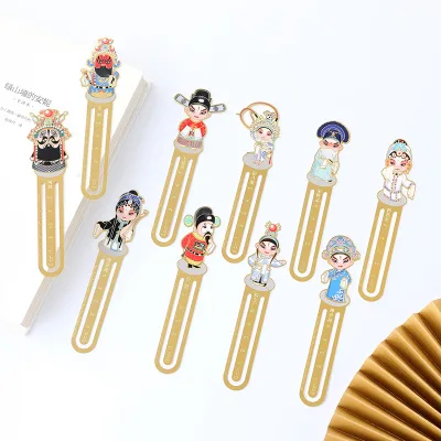 Creative Metal Bookmarks Facebook Book Mark Chinese Peking Opera Characters Bookmark