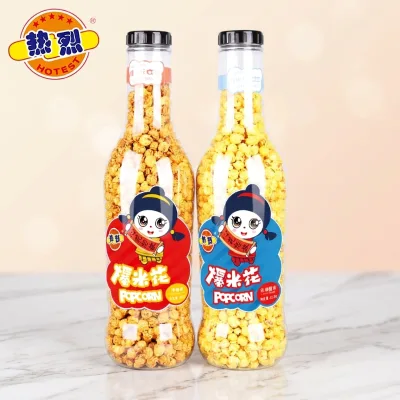 858g Large Bottle Ready to Eat Popcorn Cream Caramel Flavor Snack Instant Popcorn Wholesale Supplier OEM Manufacturer