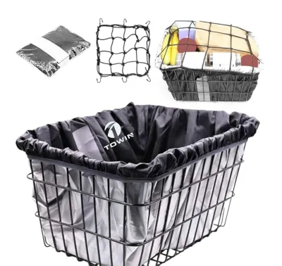 OEM Custom Logo Fits Most Bike Front Baskets Rain,Sun,Wind and Tear Resistant Material Oxford Cloth Bicycle Basket Liner Cover