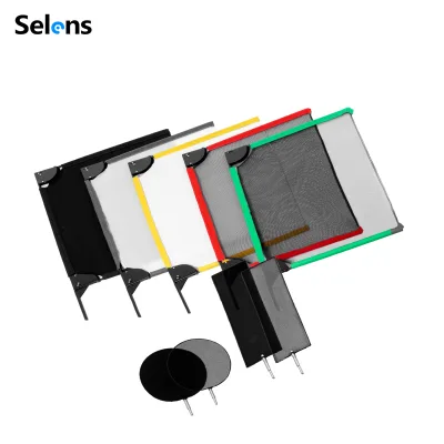 Selens Wholesale Foldable 18x24 24x36 Inch Open Frame Scrim Flag Kit with Carry Bag Diffuser Fabric for Studio Light Control