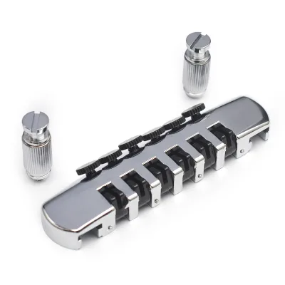 Guitar Bridge Tailpiece - Rolling Saddle Bridges with Hidden Studs Compatible with LP Les Paul 6 String Electric Guitar Gold/Chr