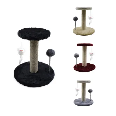 Cute Cat Tree Mixed Color Cat Climbing Frame With Hanging Mouse Spring Ball 35pcs/box