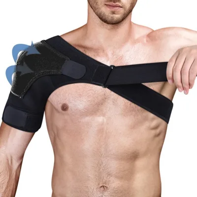 New Flexible Thick Sports Shoulder Pads Adjustable Pressure Left Right Anti-Strain SBR Professional Protection Breathable