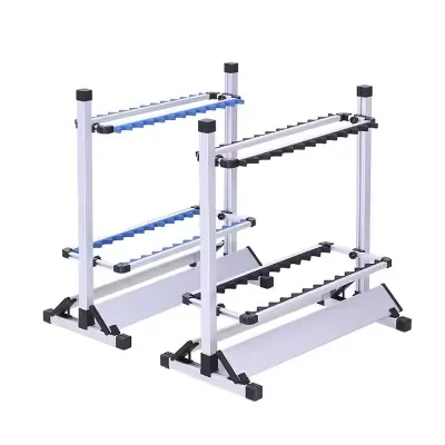 Aluminum Alloy Black Fishing Rod Display Stand & Storage Rack for River Use Boat Accessories