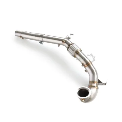 Stainless Steel Downpipe Exhaust with Heat Shield for European-spec Volkswagen Golf GTI 20T 300 hp 20192023