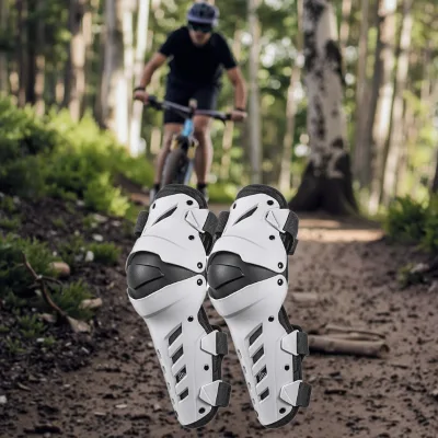 Advanced Durable PVC Electric Motorcycle Knee Pad Elastic Straps Ergonomic Articulated Urban Defense for BMX Spring Polyester