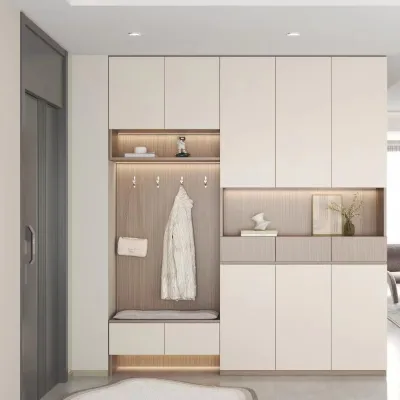 Premium Quality Wooden Shoe Storage Cabinet Low Cost Living Room and School Furniture for Apartment Entrances and Hallways