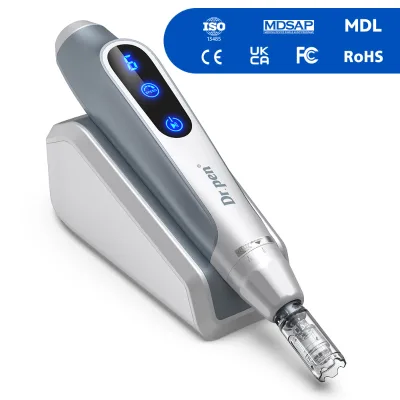 MDL Professional Auto Micro Needle Derma Pen Wireless Electric with LED Indicator Handheld for Face and Nose Includes US Plug