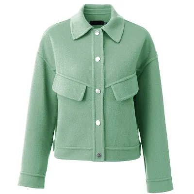 For Dresses Real OEM&ODM Blazer Womens Wool Jacket Customizable Jacket Party Luxury Blends Coats Gray High Quality Luxury Wool