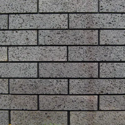 Natural Black Grey Volcanic Lava Basalt Stone Baton Batten Wall Cladding Strip Tile Outdoor Paver Floor Tile Sandblasted Honed