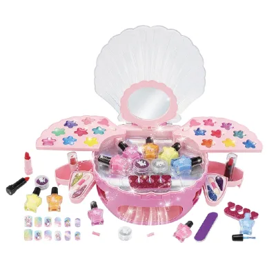 Kids Nail Polish Machine Set Makeup Kit Nail Art Salon Set for Kids Girls SPA Manicures Birthday Christmas Gifts