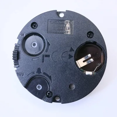 40mm Small Slim Round Plastic Alarm Clock Movement Battery Operated Children's Art Deco Design