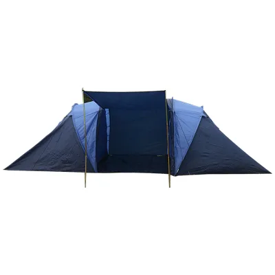 Professional Manufacturer Khemah Three Season Windproof 190T Polyester Straight Bracing High Waterproof 8-10 Person Tunnel Tent