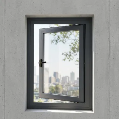 Double Glazed Aluminum Alloy Swing Window Horizontal Louver for Living Room Villa Homes Energy Efficient Thermal Break System