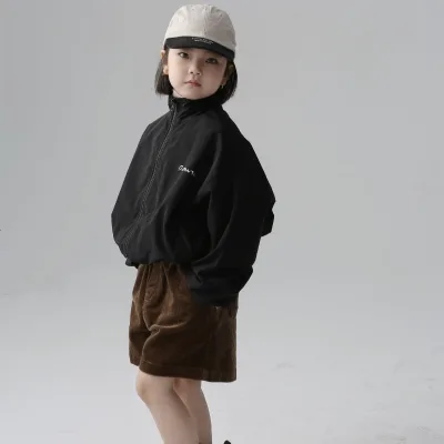 Autumn/Winter Day Children's Wear Children's coats Boys & Girls monogrammed zipper jacket Tops Parent-Child Set