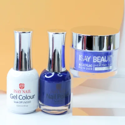 Hot Selling Nail Set Private Label Colorful Nail Glitter Acrylic Dipping Powder Gel Polish Nail Kit 3 in 1