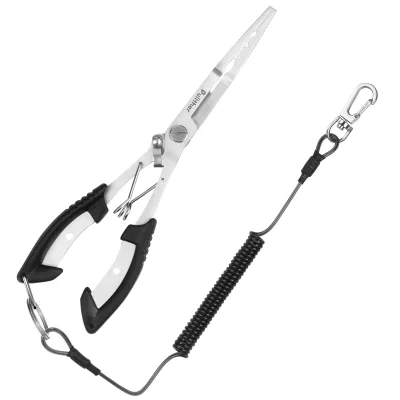Stainless Steel Needle Nose Fishing Pliers Durable & Waterproof Hook Remover Lanyard Custom Logo Multitool for Saltwater Use