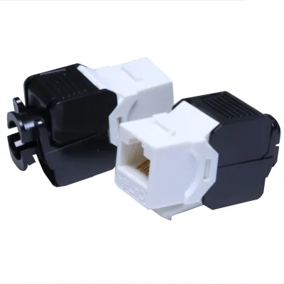 Cat6a RJ45 Keystone Jack 180 Degree Vertical UTP Toolless Termination Female Jack Compatible with Wall Plate Blank Patch Panel