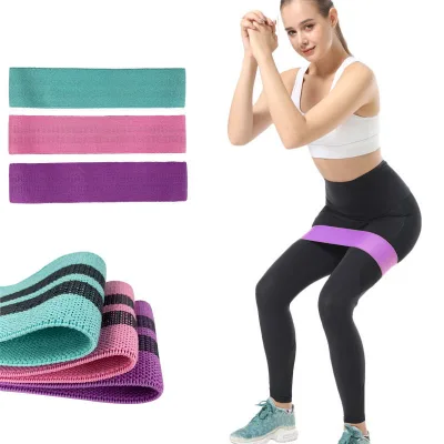 Adjustable Anti-Slip Hip Resistance Ring Elastic Power Fitness Equipment Fitness Loot Band for Strength Training Exercise Bands
