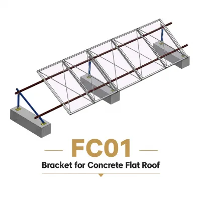FC01 Solar Bracket System for Concrete Flat Roof Mounting System for Solar Panel