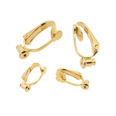 Fashion Korean Style Non Pierced Ear Clip on Earrings Spring Hoop Jewelry Ear Converter for Women