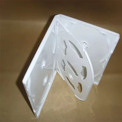 Standard Size 14mm Plastic Cases Storage 5 DIsc DVD Milky White DVD Movie Case with Film
