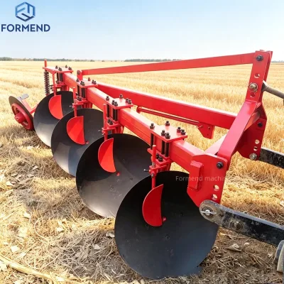 Heavy Semi Mounted Trailed Disc Plough Tractor Plow 5 Disc for Potato Land Deep Work