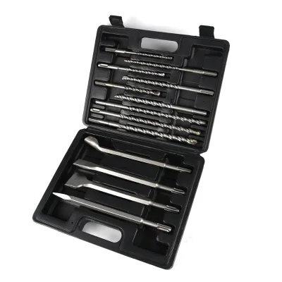 13pcs Masonry Drilling SDS Plus Hammer Drill Bits&Chisel Set for Masonry Concrete Working Kit