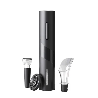 Luxury New Gift Set Electric Bottle Opener Four-piece Household Corkscrew Pourer Automatic Bottle Opener Set Decanter