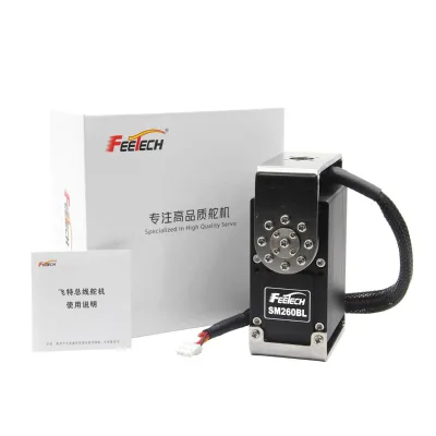 Feetech SM260BL High Torque Bus Servo 24V 260kg Brushless Motor Magnetic Encoder 360 for Industrial Robotic Gripper Project