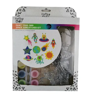 Safe and Non Toxic Kids DIY Art Craft Set Decoration Kit Semi-transparent Glass Paint