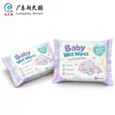 Wet Wipes Packaging Side Gusset Plastic Bag for Diapers Toilet Paper Wet Wipes Packaging Custom Printing Personal Care