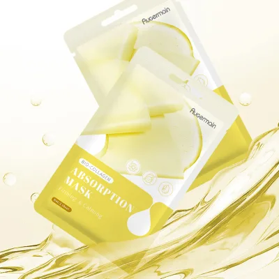 Custom Logo Deep Bio Collagen Face Mask Firming Overnight Face Masks Beauty Sheet Calming Hydrogel Collagen Facial Mask