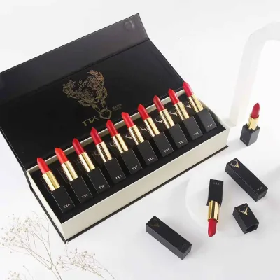 10 Colors Lipstick Set Waterproof Long Lasting Matte Natural Matte Lipstick Non-Stick Cup for Lips Makeup
