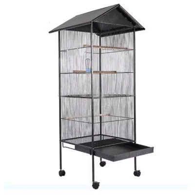 Customized Metal Iron Pet Cage Top Roof Handmade Macaw Parrot Bird Breeding Cage Parrot Aviary