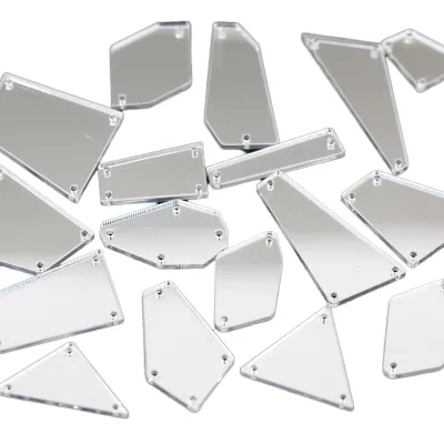 Flat Back Acrylic Mirror Finish Sew on Rhinestones Holes Garment Accessory for Clothes Dressing Decoration